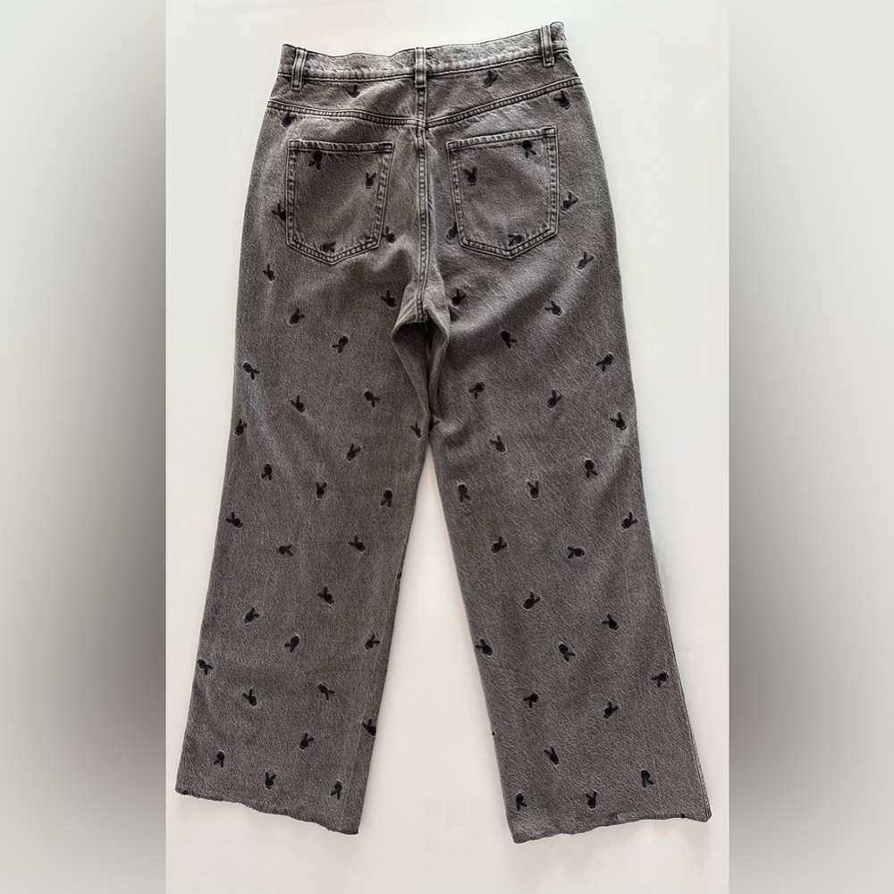 Pacsun Jeans X Playboy - Women’s Size 29 - Grey w/ Black Playboy Bunny Pattern - Picture 8 of 11